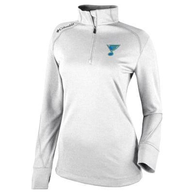  St. Louis Blues Columbia Women's Shotgun Omni-Wick 2.0 Raglan Quarter-Zip Top - White